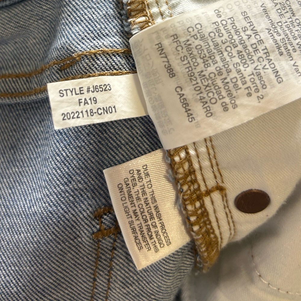Madewell 9” Mid Rise Skinny Jeans 25 Distressed Raw Hem - Picture 9 of 11